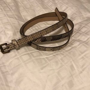 J. Crew Skinny Snake Skin Belt
